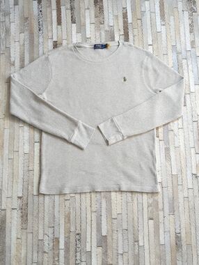 Polo Ralph Lauren Men's L Waffle-Knit Cotton Crewneck Thermal Long Sleeve Shirt